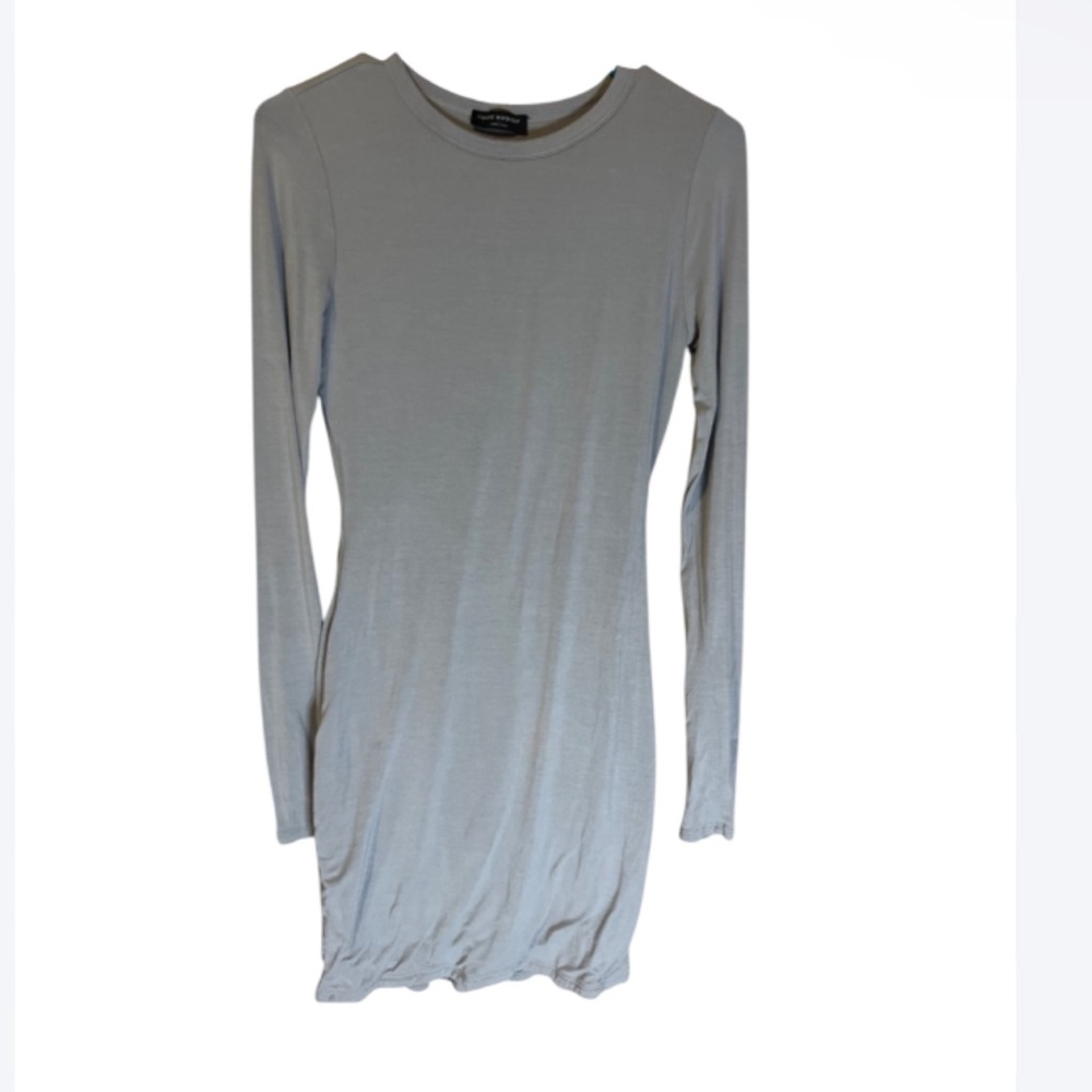 Naked Wardrobe gray long sleeve Bodycon. 5/25 - Picture 2 of 5